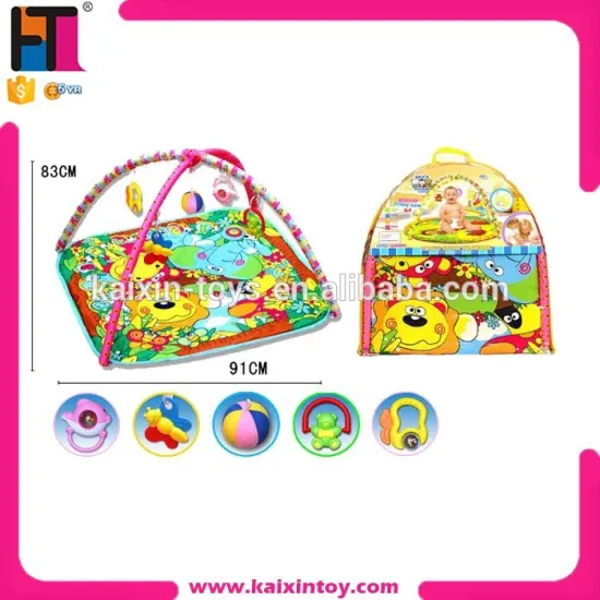 Hot sale forest waterproof baby play mat baby play gym with sides in handbag