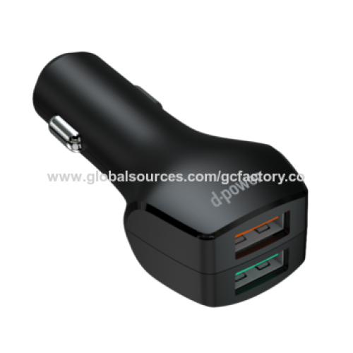 Car charger QC3.0 fast charging Car charger with 2USB port Factory