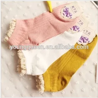 HW218 female socks wholesale manufacturers cotton lace socks boat socks