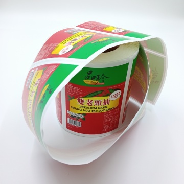 Pelekat makanan mencetak label PE putih