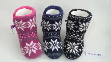 indoor shoes warm printing ladies boots