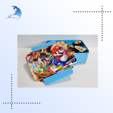 Environmental cartoon printing meal food plastic lunch box