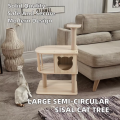 Luxury Modern Eco-Friendly Wooden Cat Tree House Pet Toy with 4-Tier Scratching Climbing Hammock Resting Nest for Indoor Use