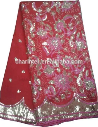 sequin flower george lace silk fabric(PG14017) liturgical lace fabric
