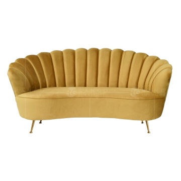 Modern R1 Navy Blue Velvet Sofa Set with Button Tufting