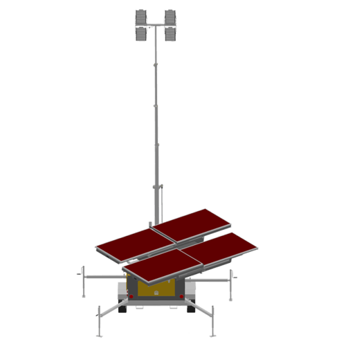 Hybrid Light Tower 9 meter hybrid solar light tower Factory