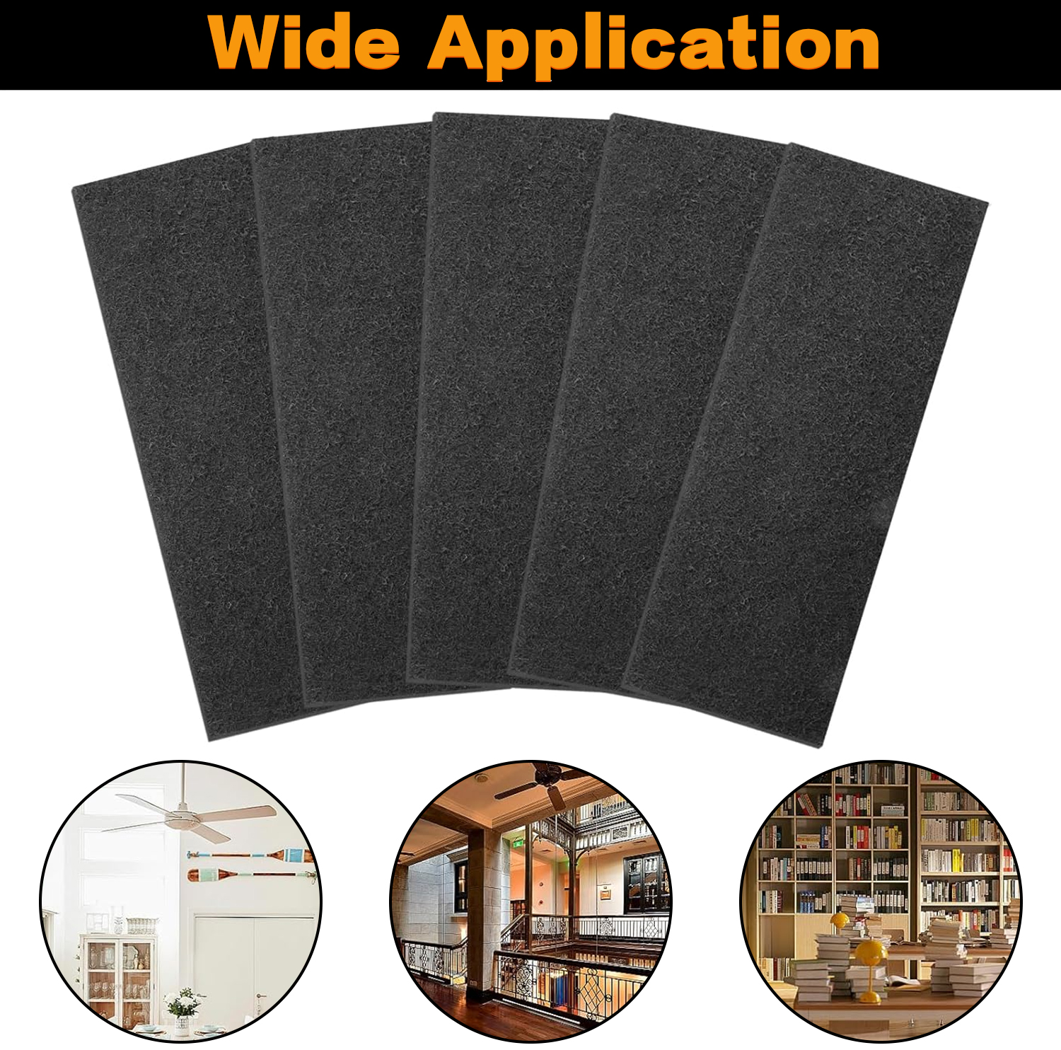 Activated Coconut Carbon Enhanced Nonwoven Fabric Ceiling Fan Filters Blades Genre