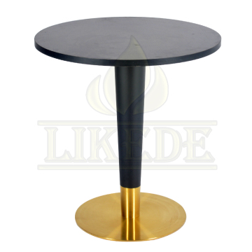 Hot Sale Modern Gold Stainless Steel Table Legs with Melamine Top for Restaurant Cafe Dining Tables