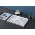 plateau de service rectangulaire en plastique avec impression