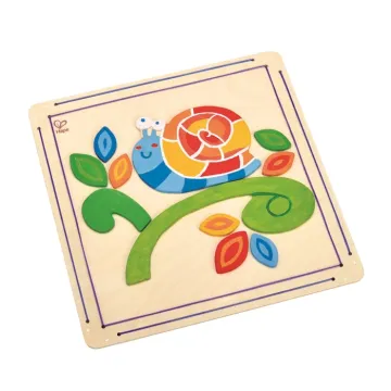 Wooden Embroidery Snail Frame Painting Toy for Kids