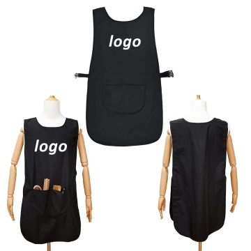 Private Label Custom Logo Hair Salon Cape Apron with Pockets and Adjustable Strings