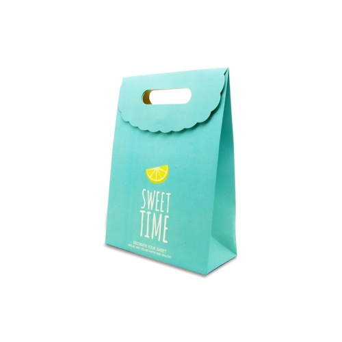 Blue Paper Gift Bag For Snack
