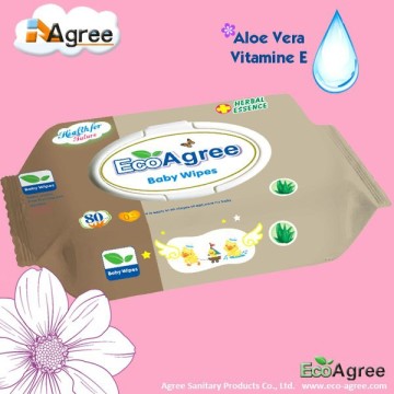 Natural and Mild Non Alcohol Custom Print Wet Wipes