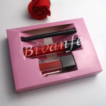 ฉลากส่วนตัว DIY Girls Vegan Matte Lond Lish Lip Gloss Set