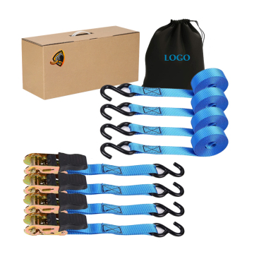 Customize 4 Pack 25mm 800kg Tie Down Straps for Motorcycle and Cargo Ratchet Straps 1 Inch