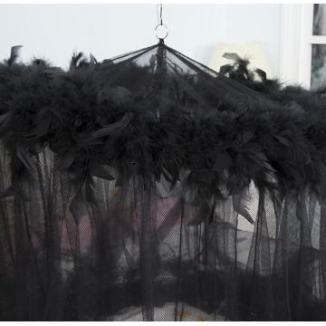 Black Feather Mosquito Nets for Double Bed