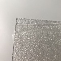 Folha de acrílico listrado com textura de gelo triturada