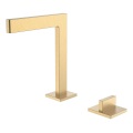 Popular Ceramic Cartridge Deck Mounted Brass Faucet With Square Shape In Bathroom Mixer Tap