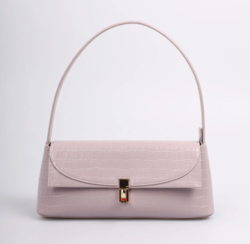 Light purple shoulder bag for shopping
