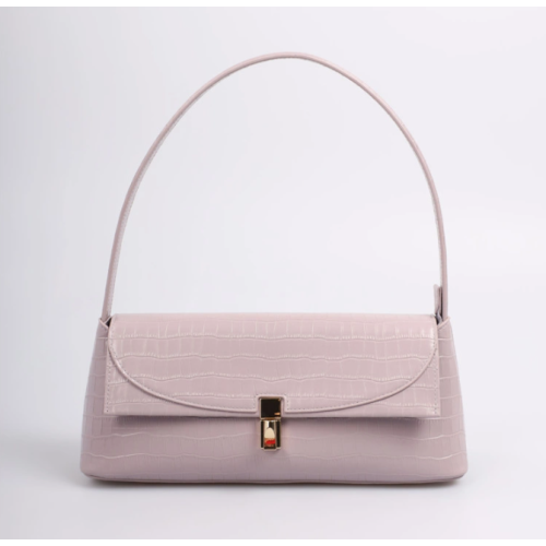 Light purple shoulder bag for shopping