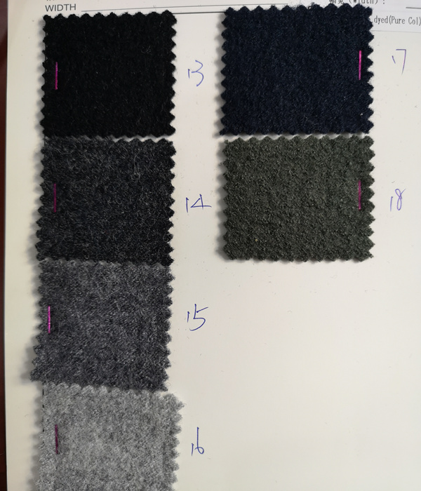Wool viscose boiled wool fabric for melange colours