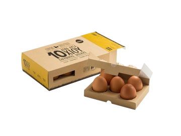 Brown Paper Customized Egg Package Foldable Box