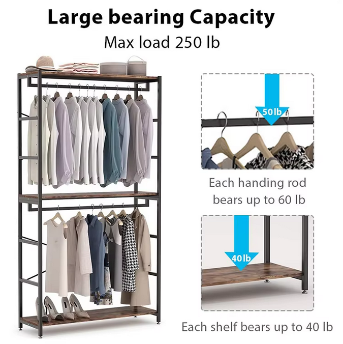 Multipurpose Metal Coat Clothes Rack