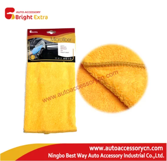 Orange Coral Fleece Car Cleaning Cloth