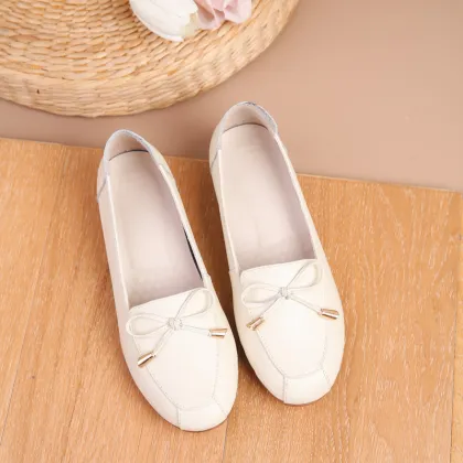 Middle aged Spring and Autumn Comfortable Leather Shoes