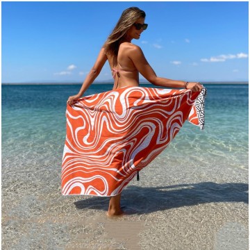 quick dry beach towel with print design