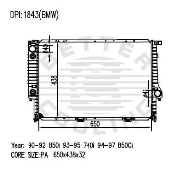 Auto Radiator For BMW 850i