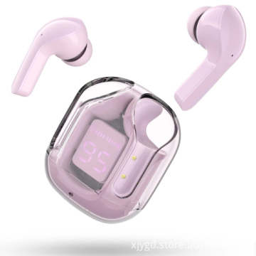 BT30 Transparent Digital TWS Bluetooth Headphones with Heavy Bass and Copper Ring Horn
