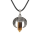 Hexagon Pendant Necklace in The Shape of Bull Horn