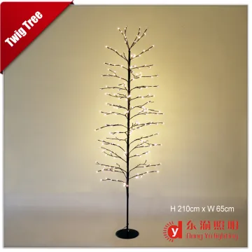 Star Tree White Branches With Warm White Lights,Led Twig Tree,Artificial Christmas Tree