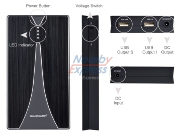 RAVPower Mobile Battery Charger 15000mAh for Laptop Battery Charger and Mobile Devices