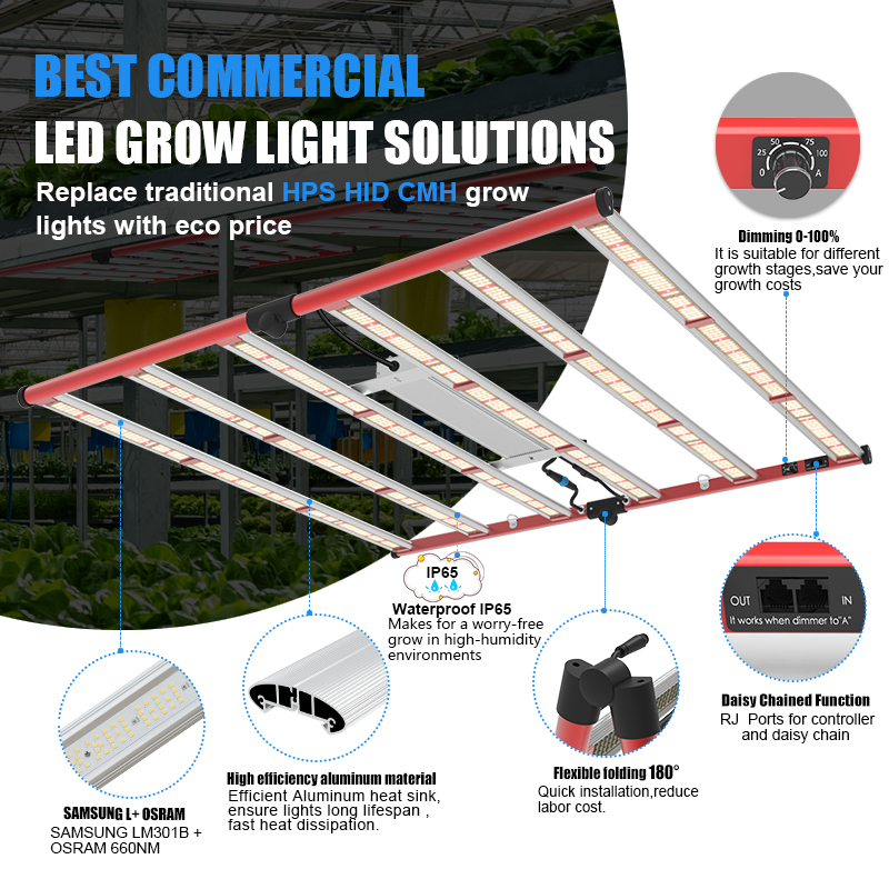 High Brightness 650W LED Grow Light Spectrum completo