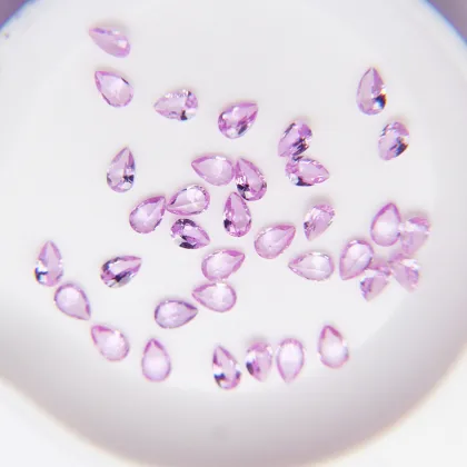 Natural Pink Sapphire Teardrop Shaped Loose Pink Stone