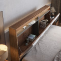 kamar tidur furnitur mewah nordic light light wood bed