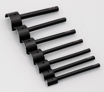 15mm-45mm DIY Leather Craft Tools: Belt End Tail Cutter & Wallet Strap Black Half Round Punch Tool