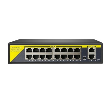 18 Port Gigabit Switch mit 16 Kanal POE für CCTV -Sicherheitssysteme