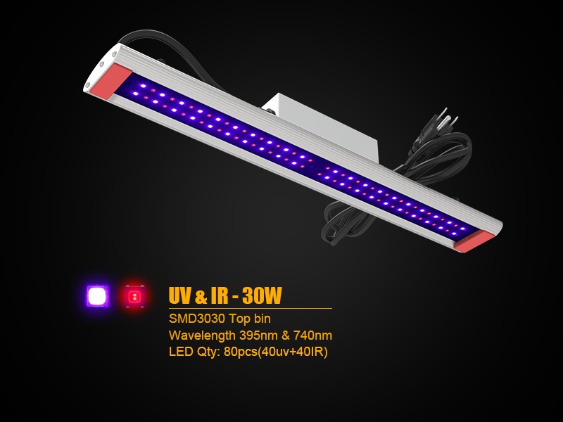 Plante LED amovible cultiver la barre de la barre UV ir