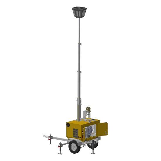 7 meter mobile light tower for rescue operation