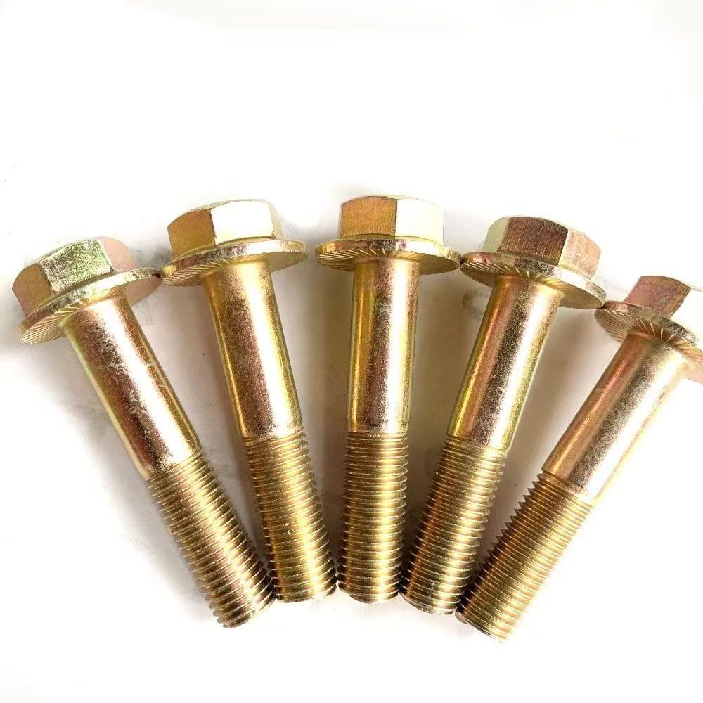 Colored Zinc Flange Bolt with Nut