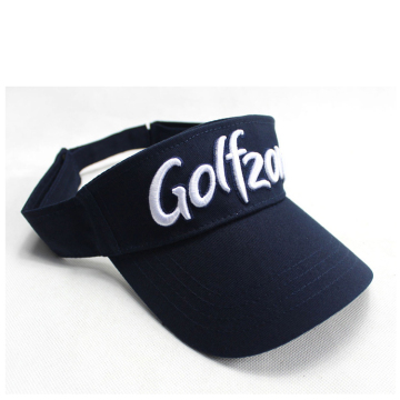 3D embroidery navy bule visor caps unisex running sun visor cap