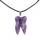 Amethyst Tooth Necklace for Women Men Handmade Craved Stone Teeth