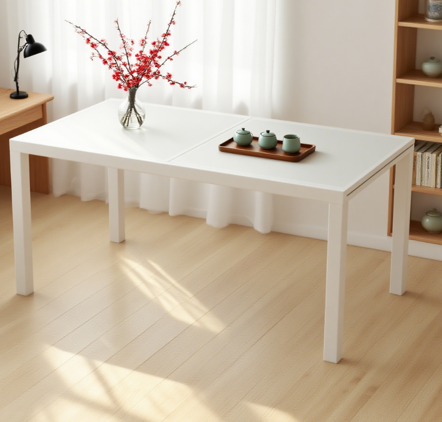 Extendable glass table
