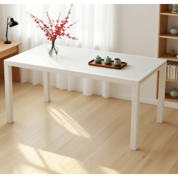 Aluminum extendable dining table Modern and Minimalist Aluminum Glass - Top OutdoorTable Supplier