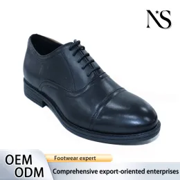 Refined Black Leather Shoes for Men