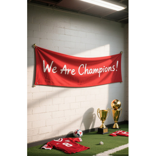 Large Red Banners for Marketing