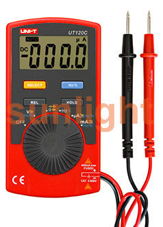 Pocket Type Digital Multimeter, AC/DC/Resistance/Capacitance UT120C